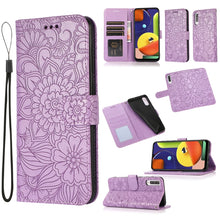 Load image into Gallery viewer, Skin Feel Embossed Sunflower Horizontal Flip Leather Case with Holder &amp; Card Slots &amp; Wallet &amp; Lanyard, For Samsung Galaxy Note9, For Samsung Galaxy Note20 Ultra, For Samsung Galaxy S20 Ultra, For Samsung Galaxy S21 Ultra 5G, For Samsung Galaxy A30s    ...