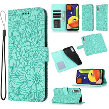 Load image into Gallery viewer, Skin Feel Embossed Sunflower Horizontal Flip Leather Case with Holder &amp; Card Slots &amp; Wallet &amp; Lanyard, For Samsung Galaxy Note9, For Samsung Galaxy Note20 Ultra, For Samsung Galaxy S20 Ultra, For Samsung Galaxy S21 Ultra 5G, For Samsung Galaxy A30s    ...