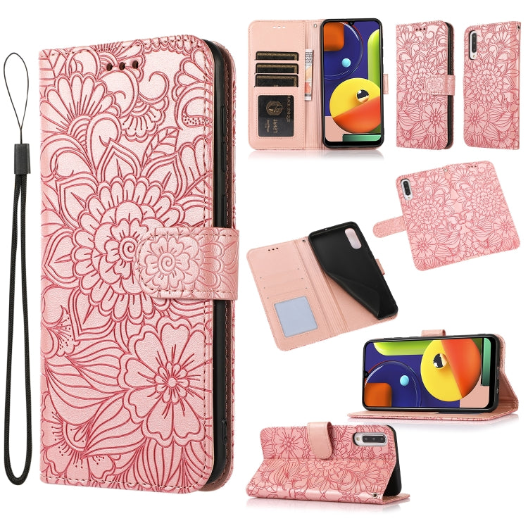 Skin Feel Embossed Sunflower Horizontal Flip Leather Case with Holder & Card Slots & Wallet & Lanyard, For Samsung Galaxy Note9, For Samsung Galaxy Note20 Ultra, For Samsung Galaxy S20 Ultra, For Samsung Galaxy S21 Ultra 5G, For Samsung Galaxy A30s    ...