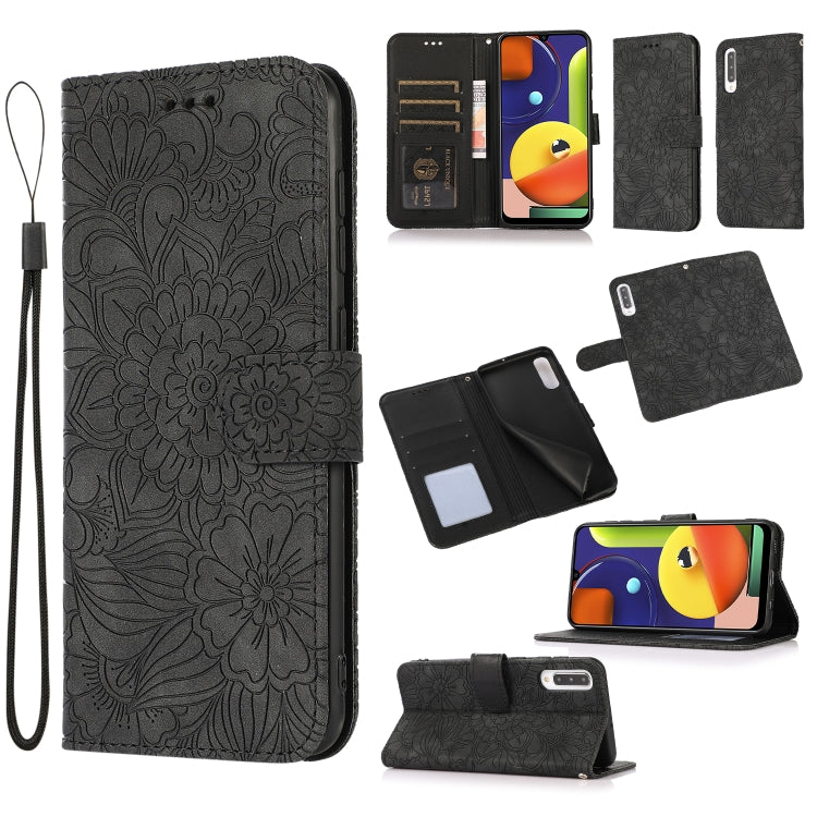 Skin Feel Embossed Sunflower Horizontal Flip Leather Case with Holder & Card Slots & Wallet & Lanyard, For Samsung Galaxy Note9, For Samsung Galaxy Note20 Ultra, For Samsung Galaxy S20 Ultra, For Samsung Galaxy S21 Ultra 5G, For Samsung Galaxy A30s    ...