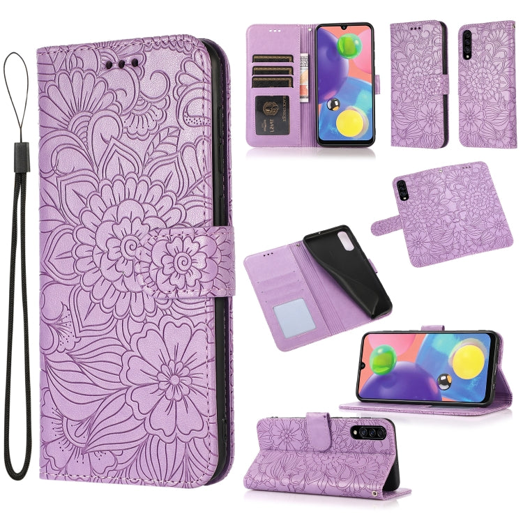 Skin Feel Embossed Sunflower Horizontal Flip Leather Case with Holder & Card Slots & Wallet & Lanyard, For Samsung Galaxy Note9, For Samsung Galaxy Note20 Ultra, For Samsung Galaxy S20 Ultra, For Samsung Galaxy S21 Ultra 5G, For Samsung Galaxy A30s    ...