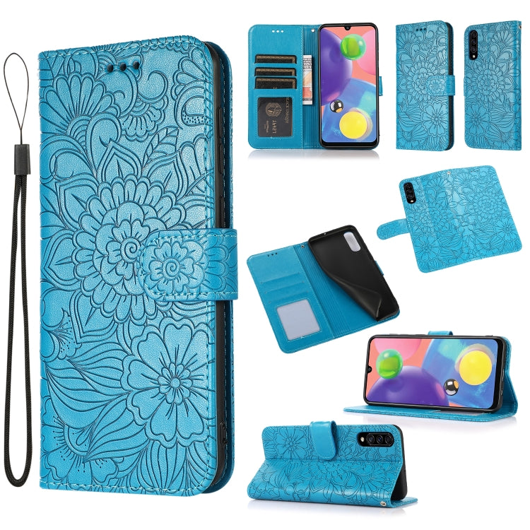 Skin Feel Embossed Sunflower Horizontal Flip Leather Case with Holder & Card Slots & Wallet & Lanyard, For Samsung Galaxy Note9, For Samsung Galaxy Note20 Ultra, For Samsung Galaxy S20 Ultra, For Samsung Galaxy S21 Ultra 5G, For Samsung Galaxy A30s    ...