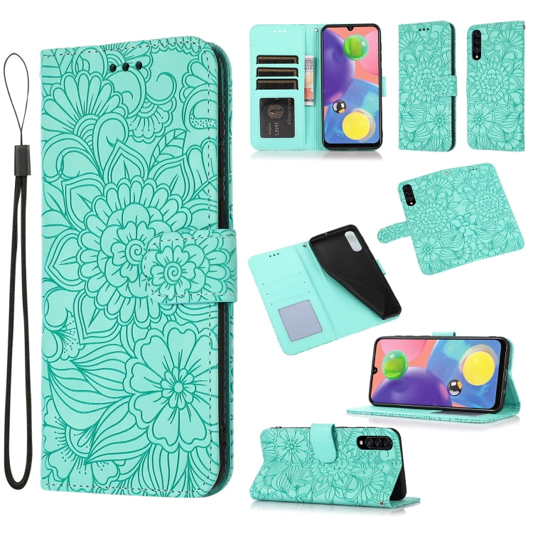 Skin Feel Embossed Sunflower Horizontal Flip Leather Case with Holder & Card Slots & Wallet & Lanyard, For Samsung Galaxy Note9, For Samsung Galaxy Note20 Ultra, For Samsung Galaxy S20 Ultra, For Samsung Galaxy S21 Ultra 5G, For Samsung Galaxy A30s    ...
