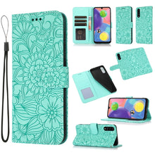 Load image into Gallery viewer, Skin Feel Embossed Sunflower Horizontal Flip Leather Case with Holder &amp; Card Slots &amp; Wallet &amp; Lanyard, For Samsung Galaxy Note9, For Samsung Galaxy Note20 Ultra, For Samsung Galaxy S20 Ultra, For Samsung Galaxy S21 Ultra 5G, For Samsung Galaxy A30s    ...