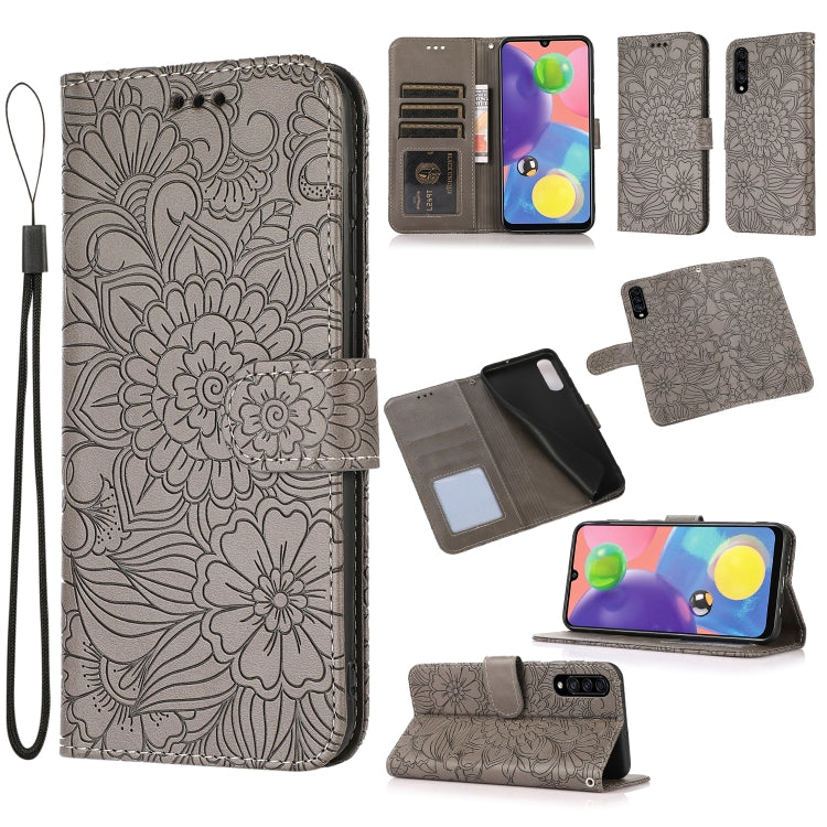 Skin Feel Embossed Sunflower Horizontal Flip Leather Case with Holder & Card Slots & Wallet & Lanyard, For Samsung Galaxy Note9, For Samsung Galaxy Note20 Ultra, For Samsung Galaxy S20 Ultra, For Samsung Galaxy S21 Ultra 5G, For Samsung Galaxy A30s    ...