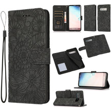 Load image into Gallery viewer, Skin Feel Embossed Sunflower Horizontal Flip Leather Case with Holder &amp; Card Slots &amp; Wallet &amp; Lanyard, For Samsung Galaxy Note9, For Samsung Galaxy Note20 Ultra, For Samsung Galaxy S20 Ultra, For Samsung Galaxy S21 Ultra 5G, For Samsung Galaxy A30s    ...