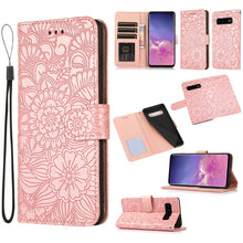 Load image into Gallery viewer, Skin Feel Embossed Sunflower Horizontal Flip Leather Case with Holder &amp; Card Slots &amp; Wallet &amp; Lanyard, For Samsung Galaxy S10+, For Samsung Galaxy S10e, For Samsung Galaxy A20s, For Samsung Galaxy A40, For Samsung Galaxy Note8, For Samsung Galaxy J6   ...