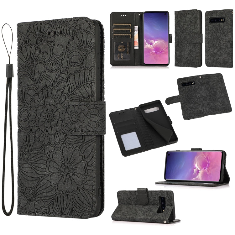 Skin Feel Embossed Sunflower Horizontal Flip Leather Case with Holder & Card Slots & Wallet & Lanyard, For Samsung Galaxy S10+, For Samsung Galaxy S10e, For Samsung Galaxy A20s, For Samsung Galaxy A40, For Samsung Galaxy Note8, For Samsung Galaxy J6   ...