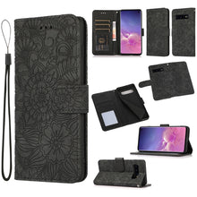 Load image into Gallery viewer, Skin Feel Embossed Sunflower Horizontal Flip Leather Case with Holder &amp; Card Slots &amp; Wallet &amp; Lanyard, For Samsung Galaxy S10+, For Samsung Galaxy S10e, For Samsung Galaxy A20s, For Samsung Galaxy A40, For Samsung Galaxy Note8, For Samsung Galaxy J6   ...