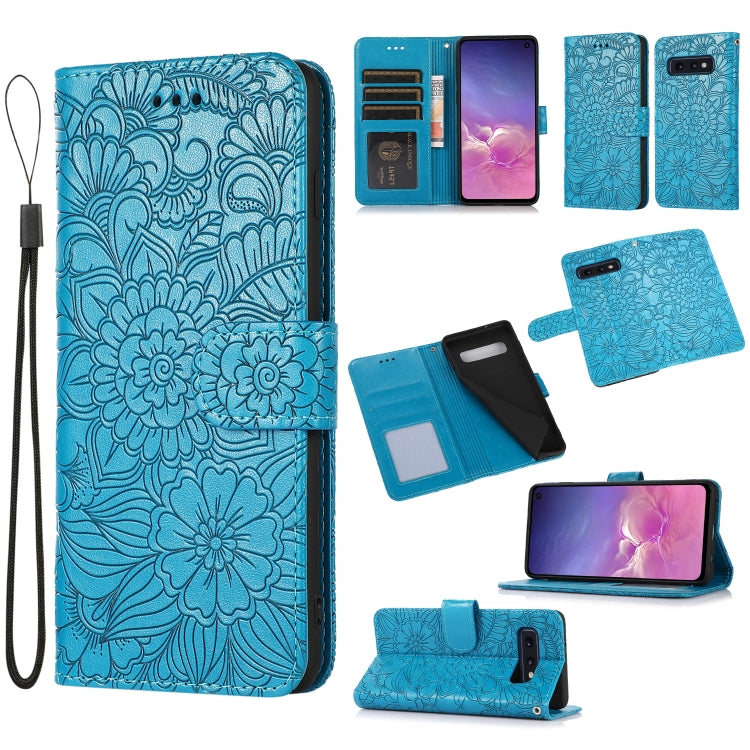 Skin Feel Embossed Sunflower Horizontal Flip Leather Case with Holder & Card Slots & Wallet & Lanyard, For Samsung Galaxy S10+, For Samsung Galaxy S10e, For Samsung Galaxy A20s, For Samsung Galaxy A40, For Samsung Galaxy Note8, For Samsung Galaxy J6   ...