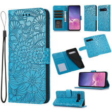 Load image into Gallery viewer, Skin Feel Embossed Sunflower Horizontal Flip Leather Case with Holder &amp; Card Slots &amp; Wallet &amp; Lanyard, For Samsung Galaxy S10+, For Samsung Galaxy S10e, For Samsung Galaxy A20s, For Samsung Galaxy A40, For Samsung Galaxy Note8, For Samsung Galaxy J6   ...