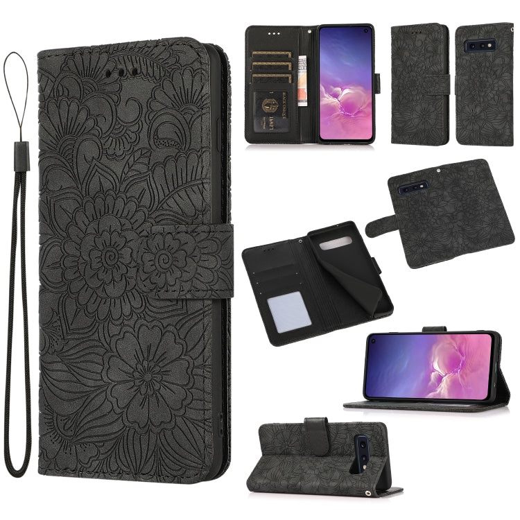 Skin Feel Embossed Sunflower Horizontal Flip Leather Case with Holder & Card Slots & Wallet & Lanyard, For Samsung Galaxy S10+, For Samsung Galaxy S10e, For Samsung Galaxy A20s, For Samsung Galaxy A40, For Samsung Galaxy Note8, For Samsung Galaxy J6   ...