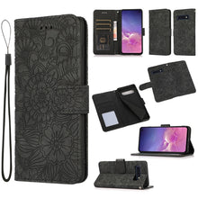 Load image into Gallery viewer, Skin Feel Embossed Sunflower Horizontal Flip Leather Case with Holder &amp; Card Slots &amp; Wallet &amp; Lanyard, For Samsung Galaxy S10+, For Samsung Galaxy S10e, For Samsung Galaxy A20s, For Samsung Galaxy A40, For Samsung Galaxy Note8, For Samsung Galaxy J6   ...