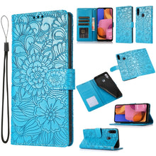 Load image into Gallery viewer, Skin Feel Embossed Sunflower Horizontal Flip Leather Case with Holder &amp; Card Slots &amp; Wallet &amp; Lanyard, For Samsung Galaxy S10+, For Samsung Galaxy S10e, For Samsung Galaxy A20s, For Samsung Galaxy A40, For Samsung Galaxy Note8, For Samsung Galaxy J6   ...