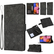 Load image into Gallery viewer, Skin Feel Embossed Sunflower Horizontal Flip Leather Case with Holder &amp; Card Slots &amp; Wallet &amp; Lanyard, For Samsung Galaxy S10+, For Samsung Galaxy S10e, For Samsung Galaxy A20s, For Samsung Galaxy A40, For Samsung Galaxy Note8, For Samsung Galaxy J6   ...