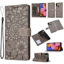 Load image into Gallery viewer, Skin Feel Embossed Sunflower Horizontal Flip Leather Case with Holder &amp; Card Slots &amp; Wallet &amp; Lanyard, For Samsung Galaxy S10+, For Samsung Galaxy S10e, For Samsung Galaxy A20s, For Samsung Galaxy A40, For Samsung Galaxy Note8, For Samsung Galaxy J6   ...