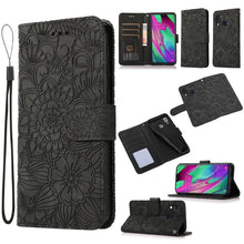 Load image into Gallery viewer, Skin Feel Embossed Sunflower Horizontal Flip Leather Case with Holder &amp; Card Slots &amp; Wallet &amp; Lanyard, For Samsung Galaxy S10+, For Samsung Galaxy S10e, For Samsung Galaxy A20s, For Samsung Galaxy A40, For Samsung Galaxy Note8, For Samsung Galaxy J6   ...