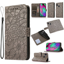 Load image into Gallery viewer, Skin Feel Embossed Sunflower Horizontal Flip Leather Case with Holder &amp; Card Slots &amp; Wallet &amp; Lanyard, For Samsung Galaxy S10+, For Samsung Galaxy S10e, For Samsung Galaxy A20s, For Samsung Galaxy A40, For Samsung Galaxy Note8, For Samsung Galaxy J6   ...