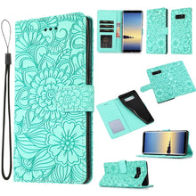 Load image into Gallery viewer, Skin Feel Embossed Sunflower Horizontal Flip Leather Case with Holder &amp; Card Slots &amp; Wallet &amp; Lanyard, For Samsung Galaxy S10+, For Samsung Galaxy S10e, For Samsung Galaxy A20s, For Samsung Galaxy A40, For Samsung Galaxy Note8, For Samsung Galaxy J6   ...