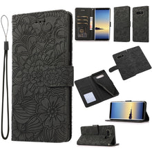 Load image into Gallery viewer, Skin Feel Embossed Sunflower Horizontal Flip Leather Case with Holder &amp; Card Slots &amp; Wallet &amp; Lanyard, For Samsung Galaxy S10+, For Samsung Galaxy S10e, For Samsung Galaxy A20s, For Samsung Galaxy A40, For Samsung Galaxy Note8, For Samsung Galaxy J6   ...