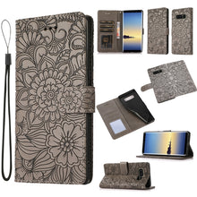 Load image into Gallery viewer, Skin Feel Embossed Sunflower Horizontal Flip Leather Case with Holder &amp; Card Slots &amp; Wallet &amp; Lanyard, For Samsung Galaxy S10+, For Samsung Galaxy S10e, For Samsung Galaxy A20s, For Samsung Galaxy A40, For Samsung Galaxy Note8, For Samsung Galaxy J6   ...