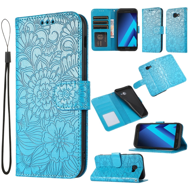 Skin Feel Embossed Sunflower Horizontal Flip Leather Case with Holder & Card Slots & Wallet & Lanyard, For Samsung Galaxy S10+, For Samsung Galaxy S10e, For Samsung Galaxy A20s, For Samsung Galaxy A40, For Samsung Galaxy Note8, For Samsung Galaxy J6   ...