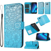 Load image into Gallery viewer, Skin Feel Embossed Sunflower Horizontal Flip Leather Case with Holder &amp; Card Slots &amp; Wallet &amp; Lanyard, For Samsung Galaxy S10+, For Samsung Galaxy S10e, For Samsung Galaxy A20s, For Samsung Galaxy A40, For Samsung Galaxy Note8, For Samsung Galaxy J6   ...