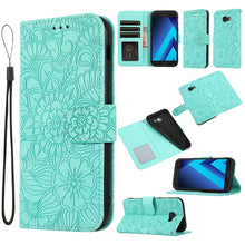 Load image into Gallery viewer, Skin Feel Embossed Sunflower Horizontal Flip Leather Case with Holder &amp; Card Slots &amp; Wallet &amp; Lanyard, For Samsung Galaxy S10+, For Samsung Galaxy S10e, For Samsung Galaxy A20s, For Samsung Galaxy A40, For Samsung Galaxy Note8, For Samsung Galaxy J6   ...