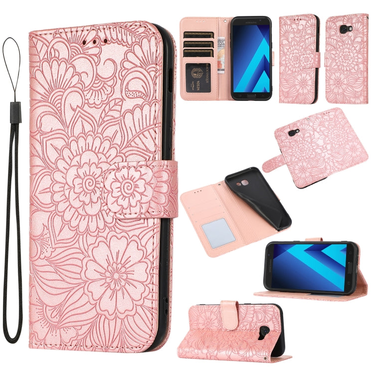 Skin Feel Embossed Sunflower Horizontal Flip Leather Case with Holder & Card Slots & Wallet & Lanyard, For Samsung Galaxy S10+, For Samsung Galaxy S10e, For Samsung Galaxy A20s, For Samsung Galaxy A40, For Samsung Galaxy Note8, For Samsung Galaxy J6   ...