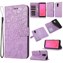 Load image into Gallery viewer, Skin Feel Embossed Sunflower Horizontal Flip Leather Case with Holder &amp; Card Slots &amp; Wallet &amp; Lanyard, For Samsung Galaxy S10+, For Samsung Galaxy S10e, For Samsung Galaxy A20s, For Samsung Galaxy A40, For Samsung Galaxy Note8, For Samsung Galaxy J6   ...