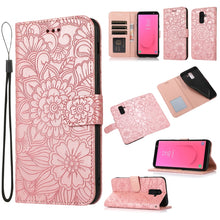 Load image into Gallery viewer, Skin Feel Embossed Sunflower Horizontal Flip Leather Case with Holder &amp; Card Slots &amp; Wallet &amp; Lanyard, For Samsung Galaxy S10+, For Samsung Galaxy S10e, For Samsung Galaxy A20s, For Samsung Galaxy A40, For Samsung Galaxy Note8, For Samsung Galaxy J6   ...
