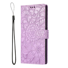 Load image into Gallery viewer, Skin Feel Embossed Sunflower Horizontal Flip Leather Case with Holder &amp; Card Slots &amp; Wallet &amp; Lanyard, For Samsung Galaxy A22 5G, For Samsung Galaxy A51