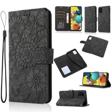Load image into Gallery viewer, Skin Feel Embossed Sunflower Horizontal Flip Leather Case with Holder &amp; Card Slots &amp; Wallet &amp; Lanyard, For Samsung Galaxy A22 5G, For Samsung Galaxy A51