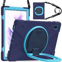 Load image into Gallery viewer, Silicone + PC Protective Case with Holder &amp; Shoulder Strap, For Samsung Galaxy Tab S7 FE T730