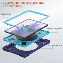 Load image into Gallery viewer, Silicone + PC Protective Case with Holder &amp; Shoulder Strap, For Samsung Galaxy Tab S7 FE T730