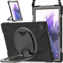 Load image into Gallery viewer, Silicone + PC Protective Case with Holder &amp; Shoulder Strap, For Samsung Galaxy Tab S7 FE T730