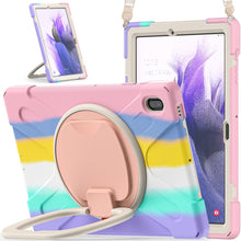 Load image into Gallery viewer, Silicone + PC Protective Case with Holder &amp; Shoulder Strap, For Samsung Galaxy Tab S7 FE T730