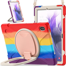 Load image into Gallery viewer, Silicone + PC Protective Case with Holder &amp; Shoulder Strap, For Samsung Galaxy Tab S7 FE T730