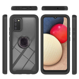 Starry Sky Solid Color Series Shockproof PC + TPU Protective Case with Ring Holder & Magnetic Function, For Samsung Galaxy A02s EU Version, For Samsung Galaxy A02s US Version, For Samsung Galaxy A02, For Samsung Galaxy A01 Core                         ...