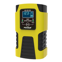 Load image into Gallery viewer, FOXSUR 2A / 6V / 12V Car / Motorcycle 3-stage Full Smart Battery Charger, 2A, US Plug, 2A, EU Plug, 2A, JP Plug, 2A, UK Plug