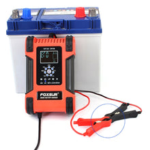 Load image into Gallery viewer, FOXSUR 12A / 12V / 24V Car / Motorcycle 7-stage Lead-acid Battery AGM Charger, 12A, US Plug, 12A, EU Plug, 12A, JP Plug, 12A, UK Plug