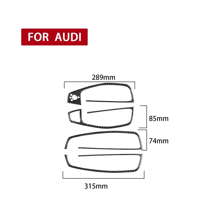 Car Carbon Fiber Glass Lifter Short Style Decorative Sticker for Audi A6 S6 C7 A7 S7 4G8 2012-2018, Glass Lifter Short Style, Left Drive, Glass Lifter Short Style, Right Drive