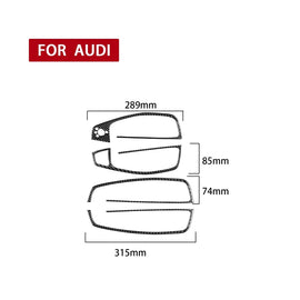 Car Carbon Fiber Glass Lifter Short Style Decorative Sticker for Audi A6 S6 C7 A7 S7 4G8 2012-2018, Glass Lifter Short Style, Left Drive, Glass Lifter Short Style, Right Drive