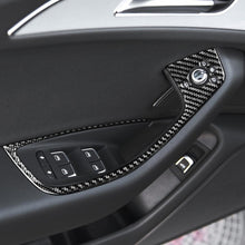 Load image into Gallery viewer, Car Carbon Fiber Glass Lifter Short Style Decorative Sticker for Audi A6 S6 C7 A7 S7 4G8 2012-2018, Glass Lifter Short Style, Left Drive, Glass Lifter Short Style, Right Drive