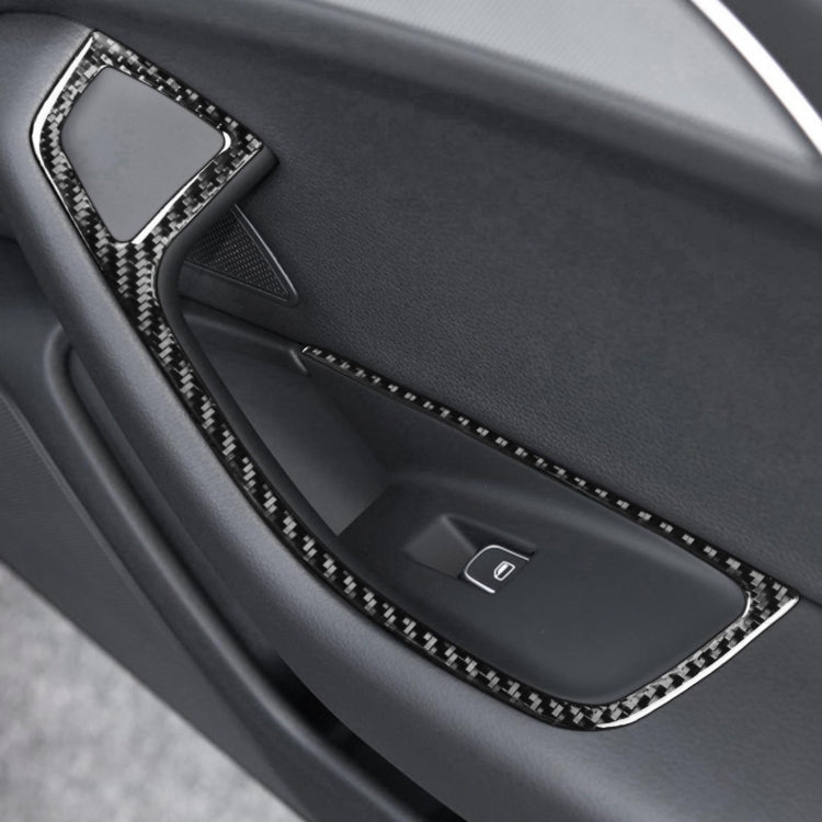 Car Carbon Fiber Glass Lifter Short Style Decorative Sticker for Audi A6 S6 C7 A7 S7 4G8 2012-2018, Glass Lifter Short Style, Left Drive, Glass Lifter Short Style, Right Drive