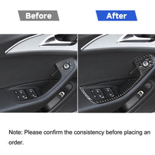 Load image into Gallery viewer, Car Carbon Fiber Glass Lifter Short Style Decorative Sticker for Audi A6 S6 C7 A7 S7 4G8 2012-2018, Glass Lifter Short Style, Left Drive, Glass Lifter Short Style, Right Drive