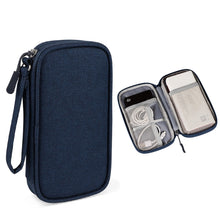 Load image into Gallery viewer, SM03 Multifunctional Digital Accessories Storage Bag with Lanyard, 19x11x3.5cm(Navy Blue), 19x11x3.5cm(Gray), 19x11x3.5cm(Pink), 19x11x3.5cm(Black)