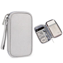 Load image into Gallery viewer, SM03 Multifunctional Digital Accessories Storage Bag with Lanyard, 19x11x3.5cm(Navy Blue), 19x11x3.5cm(Gray), 19x11x3.5cm(Pink), 19x11x3.5cm(Black)