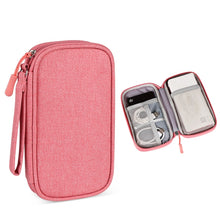 Load image into Gallery viewer, SM03 Multifunctional Digital Accessories Storage Bag with Lanyard, 19x11x3.5cm(Navy Blue), 19x11x3.5cm(Gray), 19x11x3.5cm(Pink), 19x11x3.5cm(Black)