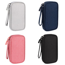 Load image into Gallery viewer, SM03 Multifunctional Digital Accessories Storage Bag with Lanyard, 19x11x3.5cm(Navy Blue), 19x11x3.5cm(Gray), 19x11x3.5cm(Pink), 19x11x3.5cm(Black)